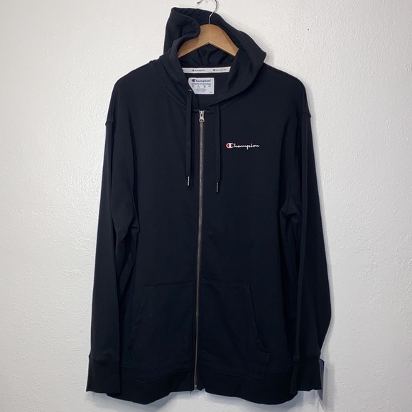 Champion Full Zip Long Sleeve Hoodie with Drawstring - Metal Zipper; Two Pockets - Picture 2 of 3